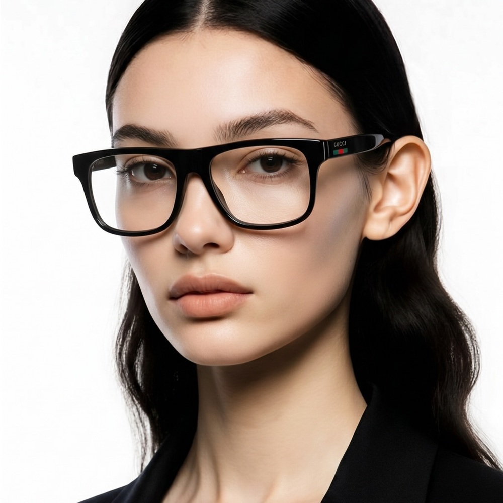 💯 Original GUCCI GG1117O FLAT TOP FRAMES IN BLACK
